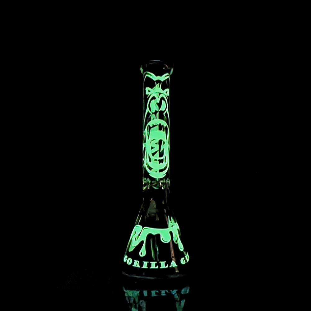 16” 9mm Arsenal Glow In The Dark Glass Bong