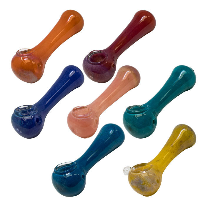 Hand Crafted Inside Out Frit Work Glass Pipe 4 Inches