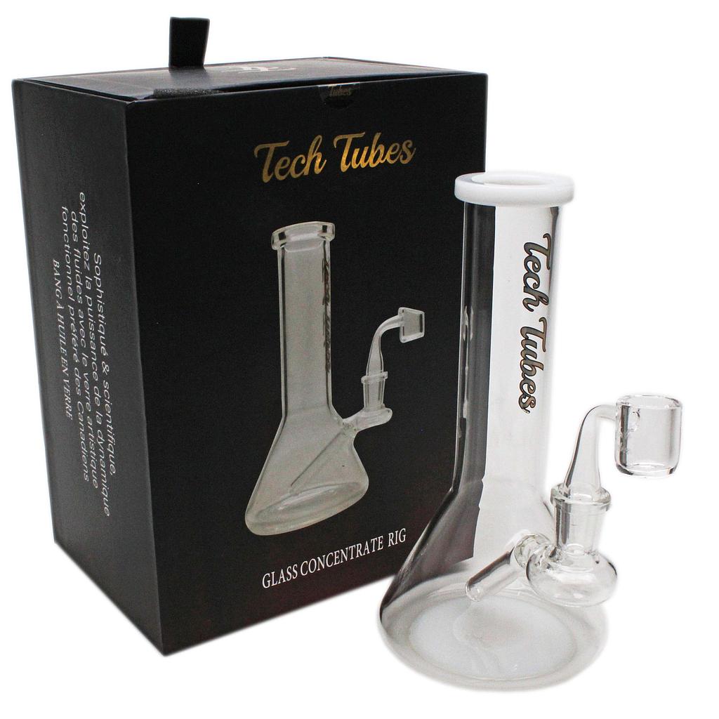 8" Fixed Stem Mini Beaker Glass Concentrate Rig