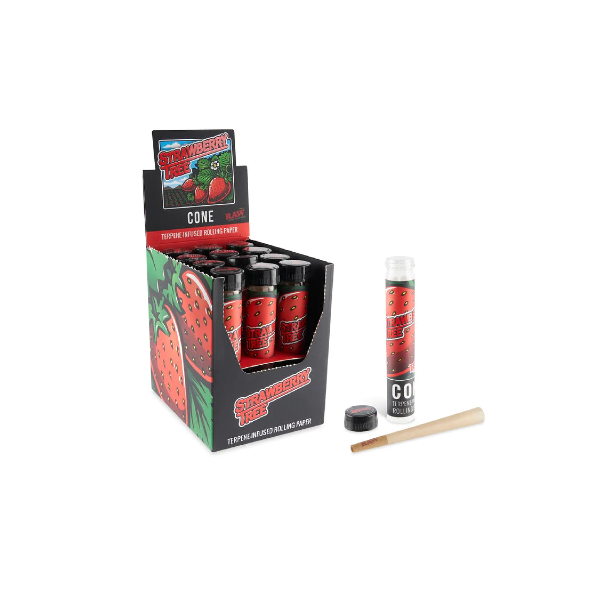 Copy of RAW x Orchard Beach - Strawberry Tree Terpene Infused Pre-Rolled Cone - King Size
